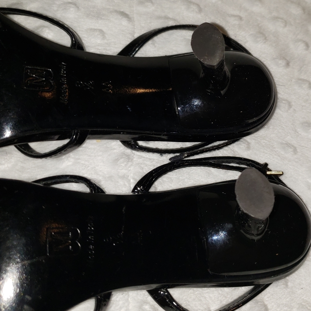 Bruno Magli 7 1/2 black strappy heels - Picture 5 of 15